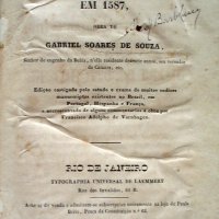 SOUSA, Gabriel Soares de. Tratado descriptivo do Brazil em 1587. Rio de Janeiro : Laemmert, 1851. xxi, 422p.