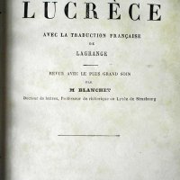 LUCRECIO. Oeuvres completes. Paris : Garnier Frères, [1861?]. xxxiii, 395p.(Bibliotheque latine-française,.21)