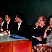 Hésio Cordeiro em campanha para o segundo turno das eleições para Reitor (1991)